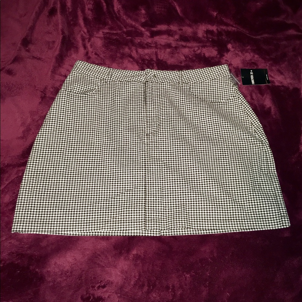 Gingham mini skirt